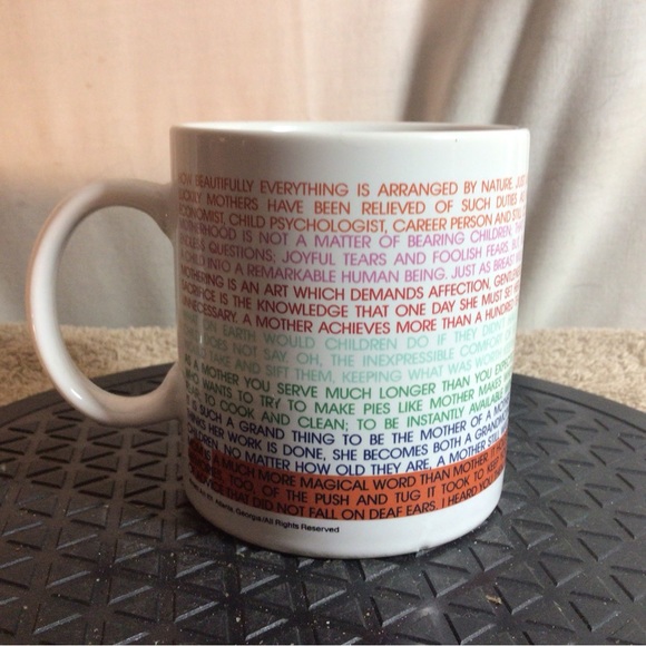 Vtg 1982 MOM White W/Multicolor Lettering Ceramic Coffee/Tea Mug pre-owned - Picture 6 of 11
